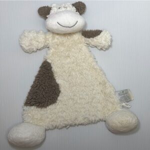 Nat & Jules Cozie Moozer Cow Baby Security Blanket 12" Lovey  Rattle Plush